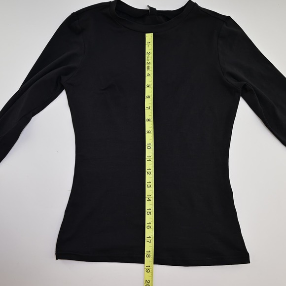 Trendy Queen Black Womens Long Sleeve Spring Crop Top - Picture 8 of 12